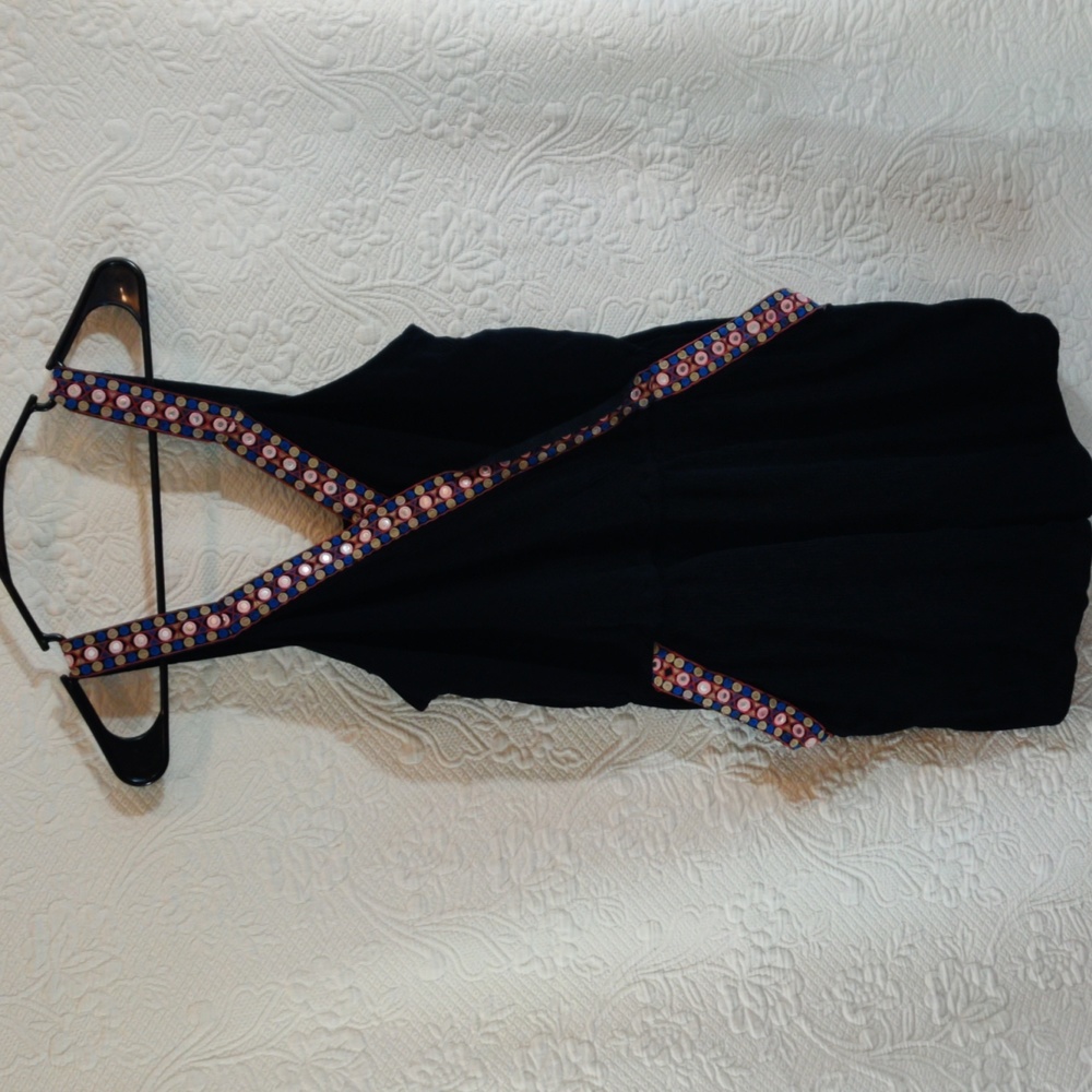 Xhilaration Embroidered Boho Style Trim Romper Bathing Suit Cover-Up